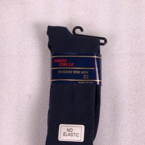 3/$20 DRESS CIRCLE Men's Navy Blue Dress Crew Sock